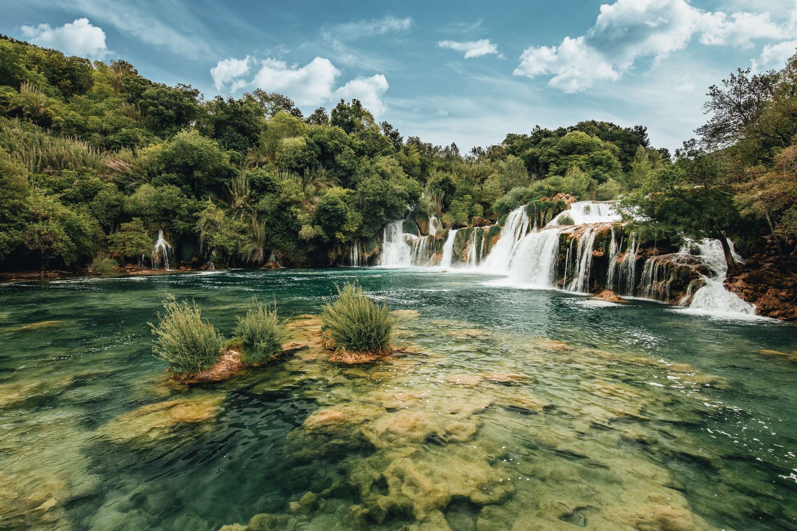 Wasserfälle im Nationalpark Krka in Koratien