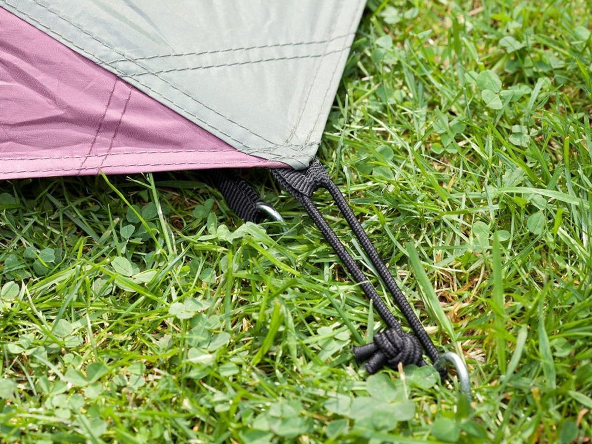 6 Personen Familienzelt Skandika Silverstone 6 XXL rose grün mit verstärkten Abspannpunkten