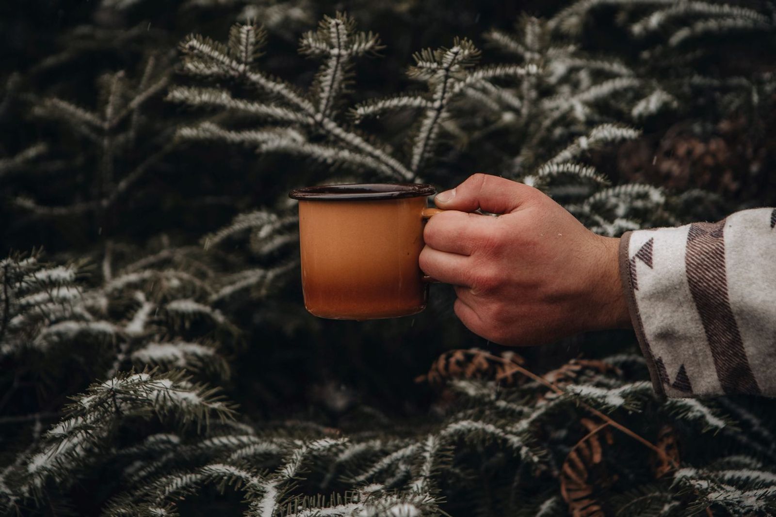 Dutch Oven Glüh-Gin in Emaille Tasse